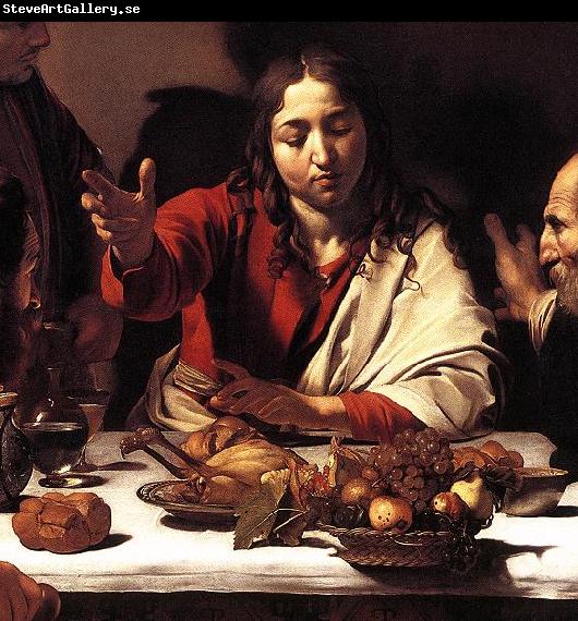 Caravaggio Supper at Emmaus (detail) fg