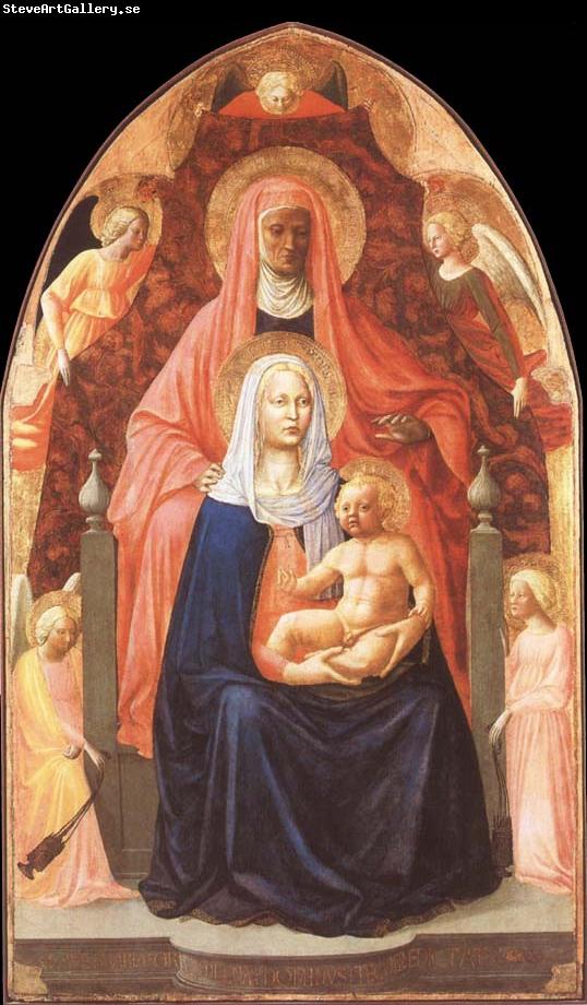 MASACCIO Madonna and Child with St Anne Metterza