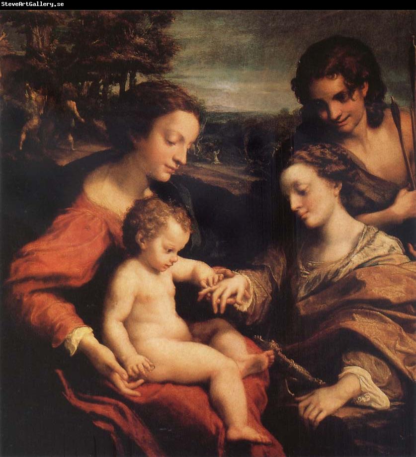 Correggio The marriage mistico of Holy Catalina with San Sebastian