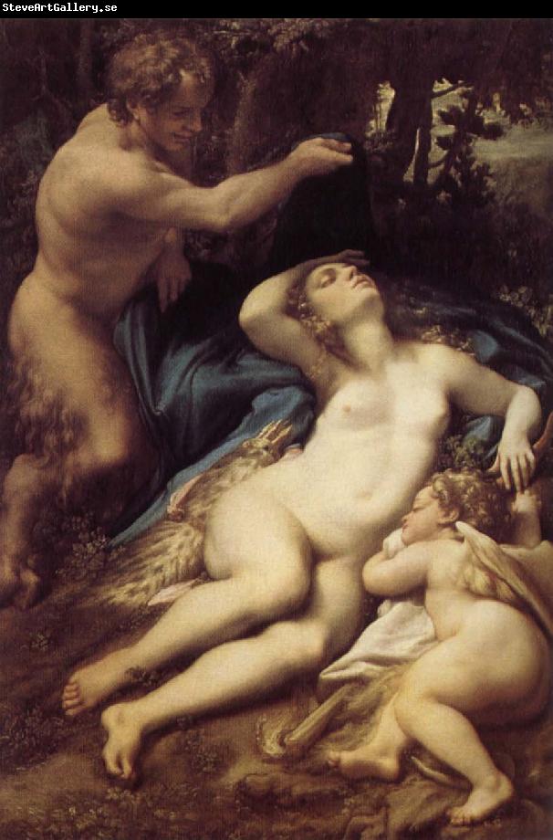 Correggio Venus, satyr and Cupido