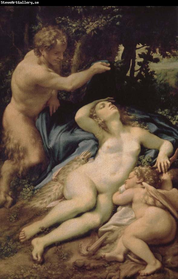 Correggio Venus and Eros was found Lin God
