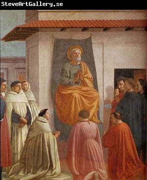 MASACCIO Fresco in the Brancacci Chapel in Santa Maria del Carmine, Florence
