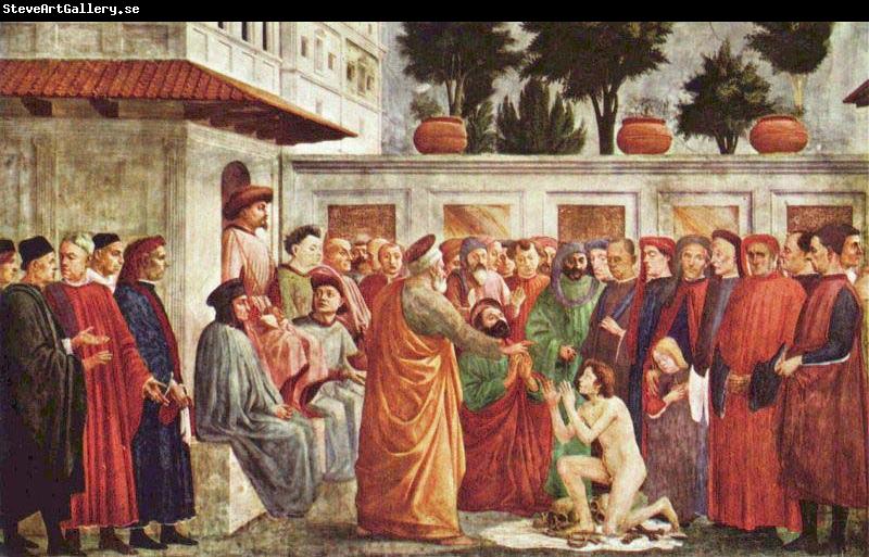 MASACCIO Resurrection of the Son of Theophilus
