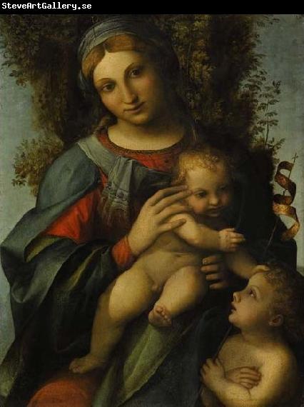 Correggio Madonna and Child with infant St John the Baptist