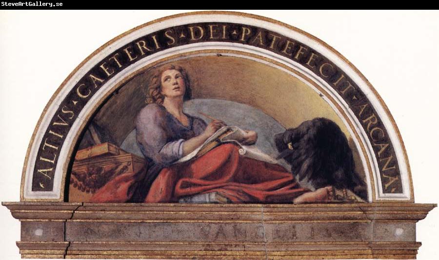 Correggio Lunette with Saint John the Evangelist