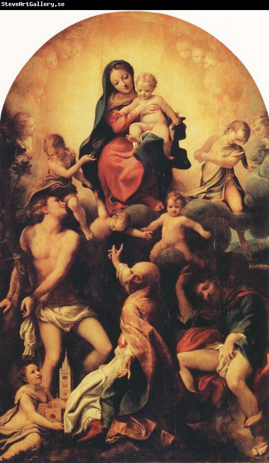 Correggio Madonna with Saint Sebastian