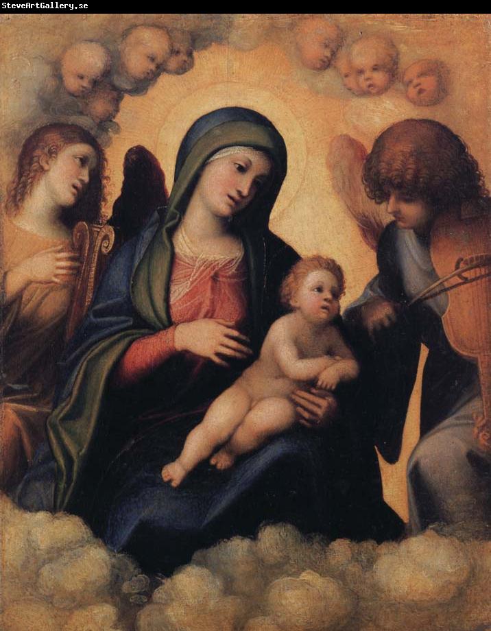 Correggio Madonna and Child with Angels playing Musical Instruments
