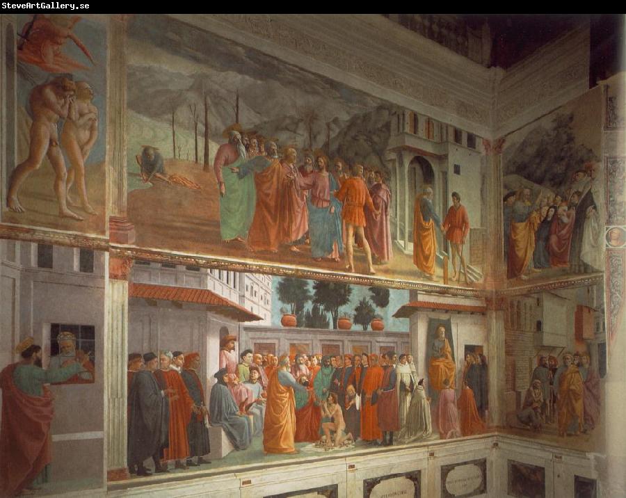 MASACCIO Frescoes in the Cappella Brancacci