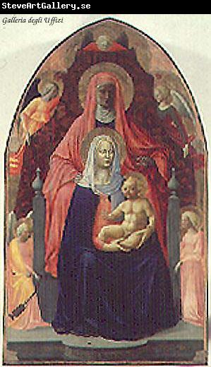 MASACCIO Madonna and Child with St. Anne
