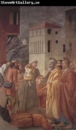 MASACCIO St Peter distributes the Goods of the Community and The Death of Ananias (mk08)